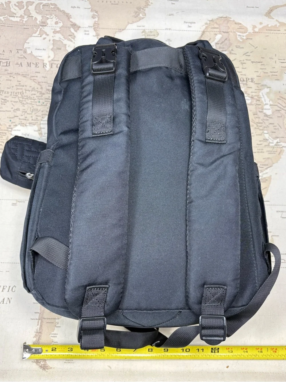BabbleRoo Black Diaper Bag Backpack Changing Pad Pacifier Case Multi Pocket Baby